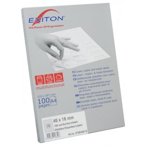 Etichete Albe Autoadezive 75/a4, 40 X 18 Mm, 100 Coli/top, Exiton