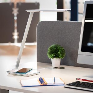 Lampa Unilux Led Jazz Metal, Design Ergonomic Elegant, 5 Nivele Intensitate, 3 Moduri Lumina Rece/cald, Senzor Pentru Adaptare La Lumina Ambientala, Aluminiu/abs, Culoare Gri Lampa Unilux Led Jazz Metal, Design Ergonomic Elegant, 5 Nivele Intensitate, 3 Moduri Lumina Rece/cald, Senzor Pentru Adaptare La Lumina Ambientala, Aluminiu/abs, Culoare Gri