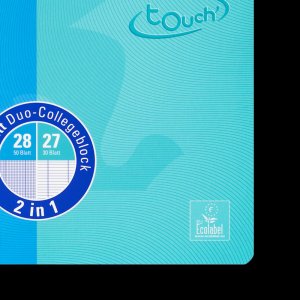 Caiet Oxford Touch Duo, A4+ 80f, Spira Dubla, Scribzee, Dictando+patratele, Culoare Albastru Aqua Caiet Oxford Touch Duo, A4+ 80f, Spira Dubla, Scribzee, Dictando+patratele, Culoare Albastru Aqua