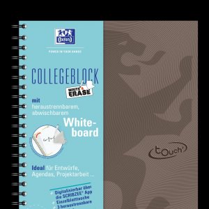 Caiet Organizator Oxford Europeanbook Students, A4+ 120f, Hartie Optik 90g/mp, Spira Dubla, Scribzee, Pefc, Culoare Maro