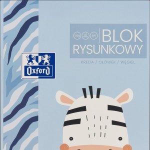 Bloc Desen Oxford Kids A4, 20 File, Hartie 120 G/mp, Motiv Zebra Bloc Desen Oxford Kids A4, 20 File, Hartie 120 G/mp, Motiv Zebra