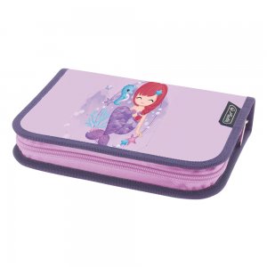 Penar Echipat 34 Piese Cu 2 Clape, Include Articole De Coloriaj, Articole Pentru Scris Si Sters, Fermoar Ascuns, Interior Textil, Dimensiune 13.5 X 19.5 X 3.5 Cm, Motiv Mermaid Penar Echipat 34 Piese Cu 2 Clape, Include Articole De Coloriaj, Articole Pentru Scris Si Sters, Fermoar Ascuns, Interior Textil, Dimensiune 13.5 X 19.5 X 3.5 Cm, Motiv Mermaid