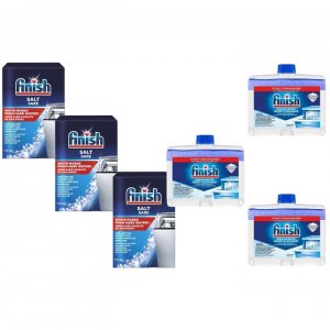 Pachet Promo: 3x Finish Solutie Curatare Masina Vase Regular 250ml + 3x Finish Sare Speciala Pentru Masina De Spalat Vase, 1.5 Kg, Solutie Pudra Pachet Promo: 3x Finish Solutie Curatare Masina Vase Regular 250ml + 3x Finish Sare Speciala Pentru Masina De Spalat Vase, 1.5 Kg, Solutie Pudra