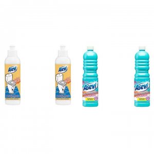 Pachet Promo: 2x Solutie Pardoseli Asevi 1l Ph Neutru + 2x Asevi Odorizant Lichid 24h Wc Elegant, 200ml