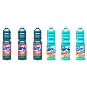 Pachet Promo: 3x Solutie Pardoseli Asevi 1l Cian + 3x Solutie Pardoseli Asevi 1l Ph Neutru