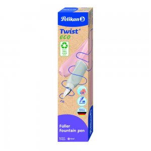 Stilou Twist Din Material Reciclat, Roz Deschis, Penita M, Cutie Carton Stilou Twist Din Material Reciclat, Roz Deschis, Penita M, Cutie Carton