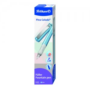 Stilou Pina Colada, Albastru Metalizat, Penita M, Cutie Carton Stilou Pina Colada, Albastru Metalizat, Penita M, Cutie Carton