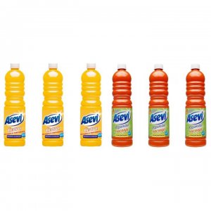 Pachet Promo: 3x Solutie Pardoseli Asevi 1l Ceara + 3x Solutie Pardoseli Asevi 1l Portocala