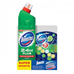 Pachet Promo: Domestos Pine 750 Ml + Domestos Power 5 Lime 55 G Pachet Promo: Domestos Pine 750 Ml + Domestos Power 5 Lime 55 G