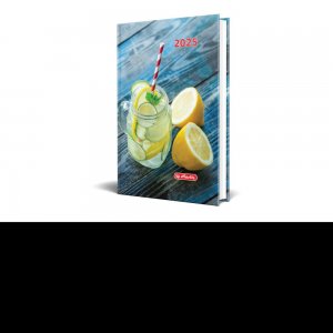 Agenda Datata A5, Motive, 352 Pagini, Coperta Buretata, Motiv Lemonade 2025