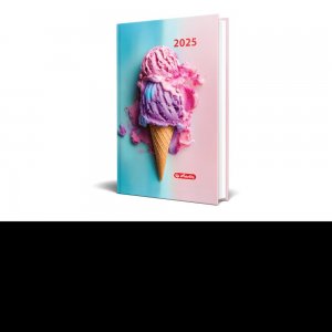Agenda Datata A5, Motive, 352 Pagini, Coperta Buretata, Motiv Ice Cream 2025