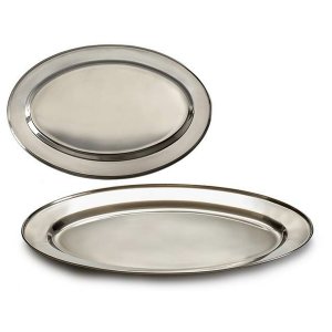 Farfurie Din Inox Intinsa, Diametru 18 Cm Farfurie Din Inox Intinsa, Diametru 18 Cm