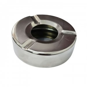 Scrumiera Din Inox Rotunda Antivant, Dimensiune 9x3 Cm Scrumiera Din Inox Rotunda Antivant, Dimensiune 9x3 Cm