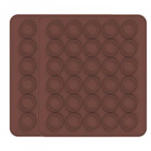 Tava De Copt Pentru Macarons Din Silicon, 30 Gauri, Dimensiune 29x26cm, Culoare Maro Tava De Copt Pentru Macarons Din Silicon, 30 Gauri, Dimensiune 29x26cm, Culoare Maro