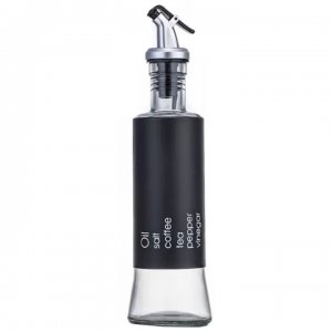 Oliviera Din Sticla Pentru Ulei Si Otet, Capacitate 300 Ml, Dimensiune 25,5x6,5 Cm, Culoare Negru Oliviera Din Sticla Pentru Ulei Si Otet, Capacitate 300 Ml, Dimensiune 25,5x6,5 Cm, Culoare Negru