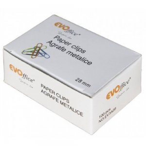 Agrafe Metalice Colorate EVOffice 28 mm, 100 Buc/Bax Carton - Clipsuri Metalice Agrafe Metalice Colorate EVOffice 28 mm, 100 Buc/Bax Carton - Clipsuri Metalice