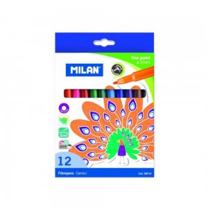 Set 12 Carioci Multicolore cu Varf Subtire MILAN, Carioci pentru Desenat, Carioci Colorate, Carioci cu Varf Subtire, Carioci MILAN Set 12 Carioci Multicolore cu Varf Subtire MILAN, Carioci pentru Desenat, Carioci Colorate, Carioci cu Varf Subtire, Carioci MILAN
