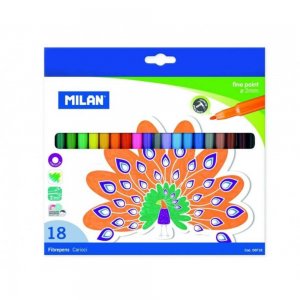 Set 18 Carioci Multicolore MILAN, Carioci Colorate, Carioci Multicolore, Set Carioci Multicolore MILAN, Carioci Lavabile, Marker Colorat, Markere Colorate, Carioci MILAN Colorate, Set Carioci MILAN Colorate, Instrumente de Scris