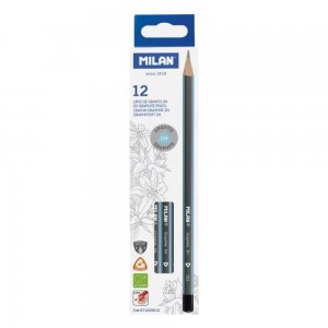 Creion Grafit Milan 2H cu Corp din Lemn Triunghiular