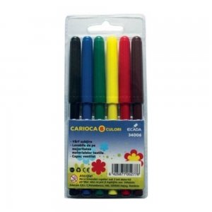 Set 6 Carioci Multicolore ECADA, Carioci Colorate, Carioci Multicolore, Set Carioci Multicolore ECADA, Carioci Lavabile, Marker Colorat, Markere Colorate, Carioci ECADA Colorate, Set Carioci ECADA Colorate, Instrumente de Scris