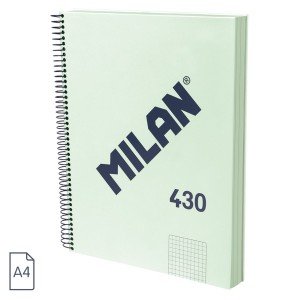 Caiet a4 120 file ar spira milan verde