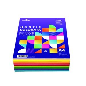 Hartie Colorata 75g/mp A4 500coli 10 Cul. Ecada 62802