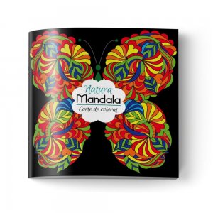 Carte colorat mandala natura Carte colorat mandala natura