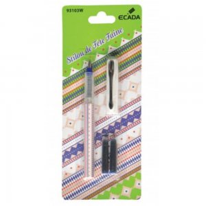 Stilou ECADA pe Blister cu Clama Magnetica si 2 Patroane de Cerneala Incluse, Model Fete Faine, Culoare Multicolora, Multicolor, Plastic, Stilou Scolari, Stilouri Scolare, Stilou Scoala, Stilou Plastic, Stilou Copii, Stilou Prescoalari, Stilou Ecada
