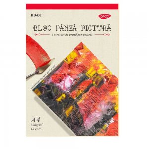 Bloc A4 pentru Pictura DACO, 10 File, 300 g/m², Hartie tip Panza, Hartie tip Panza, Bloc Pictura DACO, Bloc Desen A4, Bloc Desen Acuarela, Bloc Pictura Foi Panza, Bloc Pictura Panza, Bloc de Desen, Materiale Arta
