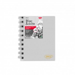 Bloc A6 pentru Schite DACO, 80 File, 120 g/mÂ², Hartie Alba, Bloc Schite DACO, Bloc Schite A6, Bloc Schite, Bloc Schite Foi Albe, Bloc Schita Alba, Bloc de Desen, Materiale Arta