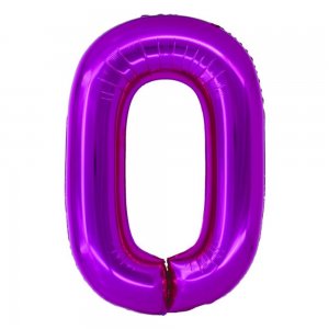 Balon Folie Cifra 0 Roz Daco, 100 cm Balon Folie Cifra 0 Roz Daco, 100 cm