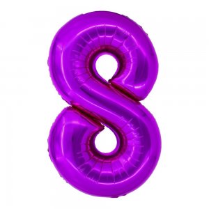 Balon Folie Cifra 8 Roz Daco, 100 cm Balon Folie Cifra 8 Roz Daco, 100 cm