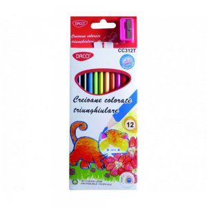 Set 12 Creioane Color DACO, Ascutitoare Inclusa, Corp din Lemn Triunghiular, 12 Culori Diferite, Set Creioane Colorate, Creioane Colorate, Creioane pentru Desen, Creioane Colorate pentru Scolari, Creioane de Colorat, Rechizite Scolare Set 12 Creioane Color DACO, Ascutitoare Inclusa, Corp din Lemn Triunghiular, 12 Culori Diferite, Set Creioane Colorate, Creioane Colorate, Creioane pentru Desen, Creioane Colorate pentru Scolari, Creioane de Colorat, Rechizite Scolare