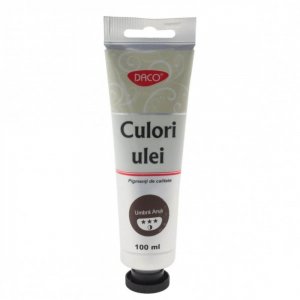 Vopsea Ulei Umbra Arsa DACO, 100 ml, Culoare Ulei, Vopsele Ulei, Acuarele, Culori Ulei, Vopsea Ulei, Culori pentru Pictura, Culori Ulei Umbra Arsa, Vopsele Ulei Umbra Arsa, Culori de Ulei