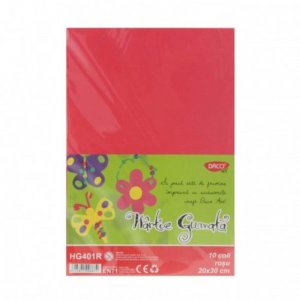 Hartie Gumata DACO, 20x30 cm, 10 Coli/Top, Culoare Rosu, Hartie Gumata, Hartie Gumata pentru Scoala, Hartie Gumata Rosie, Coala Gumata, Coala Gumata Rosie, Hartie Decorativa, Rechizite Scolare