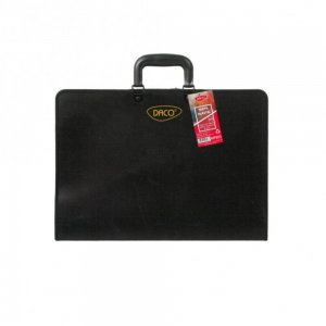 Mapa Port-Desen Plastic A3 DACO, 297x420 mm, cu Fermoar si Maner, Culoare Neagra, Mapa pentru Desen din Plastic, Port Desen, Mapa Desene, Mape Desene, Mapa pentru Picturi, Mapa Bloc Desen, Mapa A3, Dosar Picturi