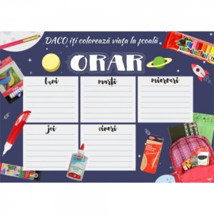 Orar Scolar Daco, Multicolor