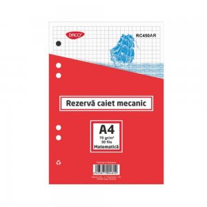 Rezerva Daco Caiet Mecanic, A4, 50 File, Matematica, 70 g/m², Rezerve Caiete Mecanice, Foi de Rezerva A4 Mate, Rezerva Caiet Mecanic A4, Coli Caiet Mecanic, Rezerva Caiet Mecanic 4 Perforatii, Foi Matematica Rezerva Caiet Mecanic Rezerva Daco Caiet Mecanic, A4, 50 File, Matematica, 70 g/m², Rezerve Caiete Mecanice, Foi de Rezerva A4 Mate, Rezerva Caiet Mecanic A4, Coli Caiet Mecanic, Rezerva Caiet Mecanic 4 Perforatii, Foi Matematica Rezerva Caiet Mecanic
