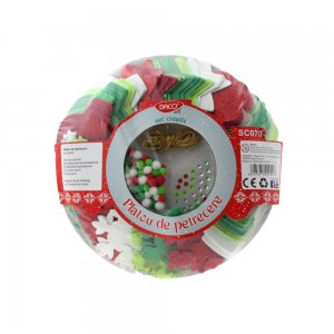 Set Creativ 532 Piese Platou de Petrecere Daco, Multicolor, Set pentru Confectionare Accesorii de Craciun, Set Accesorii Craciun, Decoratiuni Craciun, Ornamente Craciun, Set Creativ pentru Decoratiuni de Craciun, Set Lucru Manual Decor Craciun