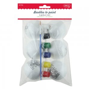 Set Creativ Globuri Mari Daco, Culori+Pensula Pictat, Set Creare Ornamente Brad, Globuri Craciun, Globuri Decorative Craciun, Ornamente Craciun, Decoratiuni Craciun, Set Confectionare Globuri, Set Globuri Craciun, Accesorii Craciun, Set Accesorii Craciun