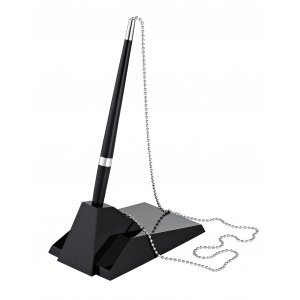 Pix Cu Suport Autoadeziv, Cu Lantisor Metalic, Alco - Negru