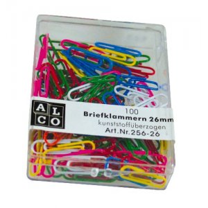 Agrafe Colorate 26 Mm, 100/cutie, Alco - Asortate