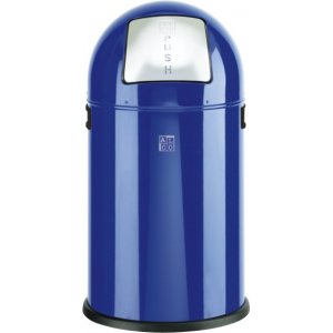 Cos Metalic Cu Capac Bombat, Forma Rotunda, 20 Litri, Alco - Albastru