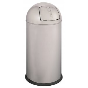 Cos Metalic Cu Capac Bombat, Forma Rotunda, 28 Litri, Alco - Cromat