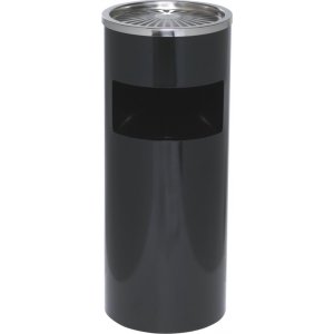 Cos Metalic Cu Scrumiera, 30 Litri, Alco - Negru