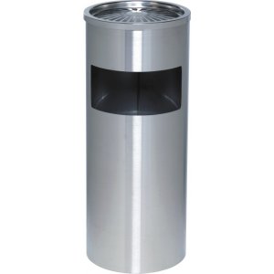 Cos Metalic Cu Scrumiera, 30 Litri, Alco - Argintiu