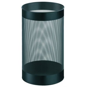 Cos Metalic Cu Perforatii, Forma Rotunda, 15 Litri, Alco - Negru