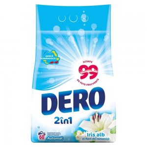 Detergent Automat Dero 2 in 1 Iris Alb, 6 Kg Detergent Automat Dero 2 in 1 Iris Alb, 6 Kg