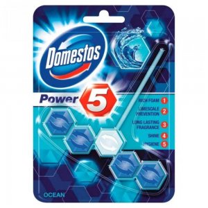 Odorizant de Toaleta Domestos Power 5 Ocean, 55 g Odorizant de Toaleta Domestos Power 5 Ocean, 55 g