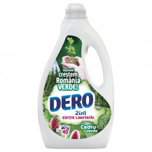 Detergent Lichid 2 in 1 Dero Cedru Verde, 2 L Detergent Lichid 2 in 1 Dero Cedru Verde, 2 L